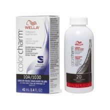 (10A+Dev (Vol. 20) 3.6oz) Wella 9A Pale Ash Blonde Color Charm Permanent Liquid Haircolor & Developer (Vol. 20)