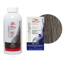 (4A+Dev (Vol.20) 3.6oz) Wella 12A Frosty Ash Color Charm Permanent Liquid Haircolor & Developer (Vol. 20)