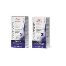 (12A (2pks)) Wella 12A Frosty Ash Color Charm Permanent Liquid Haircolor & Developer (Vol. 20)