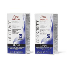 (3A (2pks)) Wella 12A Frosty Ash Color Charm Permanent Liquid Haircolor & Developer (Vol. 20)