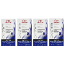 (5A - pack of 4) Wella 12A Frosty Ash Color Charm Permanent Liquid Haircolor & Developer (Vol. 20)