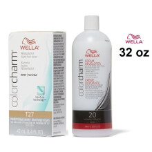 (T27, Developer (Vol.20) 32oz) Wella Color Charm Developer 20 Volume 32oz