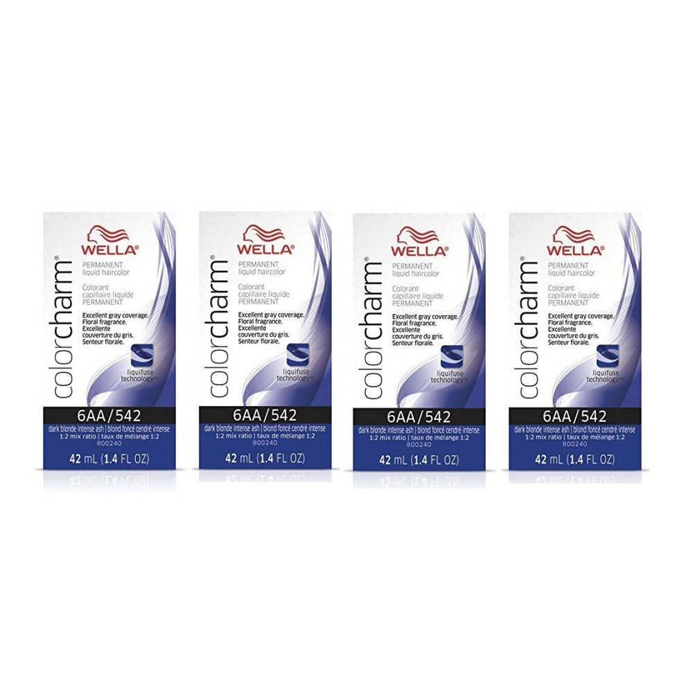 Wella (6Aa - Pack Of 4) 12Aa Nordic Blonde Color Charm Permanent Liquid Haircolor Multicoloured