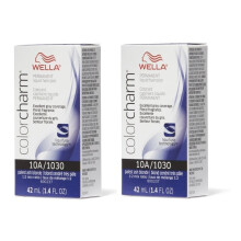 (10A (2pks)) Wella 9A Pale Ash Blonde Color Charm Permanent Liquid Haircolor & Developer (Vol. 20)