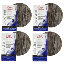(4A - pack of 4) Wella 12A Frosty Ash Color Charm Permanent Liquid Haircolor & Developer (Vol. 20)