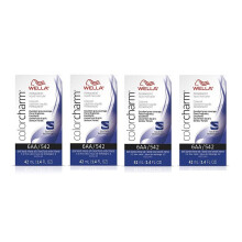 (6AA - pack of 4) Wella 12A Frosty Ash Color Charm Permanent Liquid Haircolor & Developer (Vol. 20)