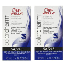 (5A - pack of 2) Wella 9A Pale Ash Blonde Color Charm Permanent Liquid Haircolor & Developer (Vol. 20)