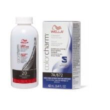 (7A+Developer (Vol. 20) 3.6oz) Wella 9A Pale Ash Blonde Color Charm Permanent Liquid Haircolor & Developer (Vol. 20)