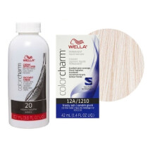 (12A+Dev (Vol. 20) 3.6oz) Wella 12A Frosty Ash Color Charm Permanent Liquid Haircolor & Developer (Vol. 20)