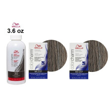 (4A+4A+Dev (Vol.20) 3.6oz) Wella 9A Pale Ash Blonde Color Charm Permanent Liquid Haircolor & Developer (Vol. 20)