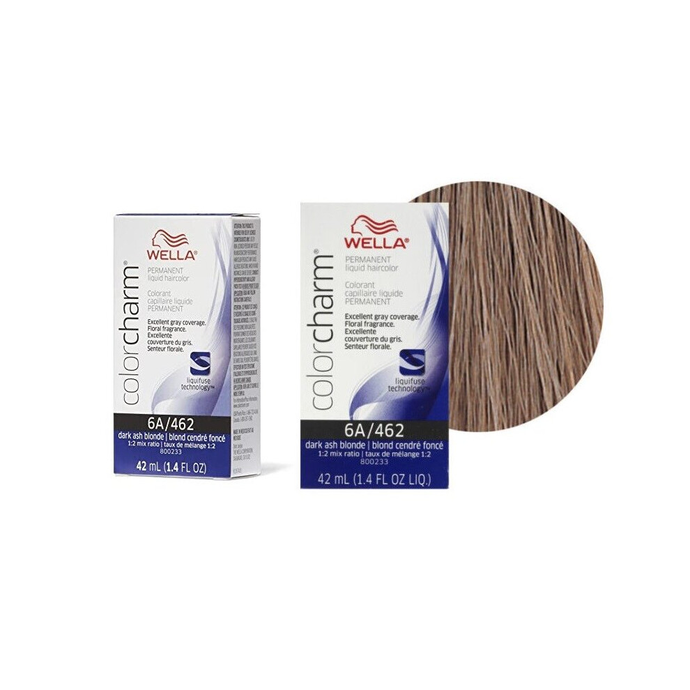 (6A/462 - pack of 2) Wella 9A Pale Ash Blonde Color Charm Permanent Liquid Haircolor & Developer (Vol. 20)