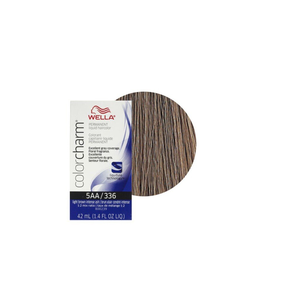 (5AA) Wella 7A Medium Smokey Ash Blonde Color Charm Permanent Haircolor & Developer (Vol. 20)