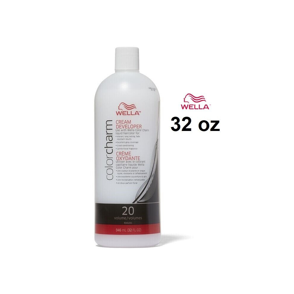 (Developer (Vol.20) 32oz) Wella 12A Frosty Ash Color Charm Permanent Liquid Haircolor & Developer (Vol. 20)-image-OPC-P7H25PQ-NEW