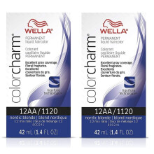 (12AA (2pks)) Wella 9A Pale Ash Blonde Color Charm Permanent Liquid Haircolor & Developer (Vol. 20)
