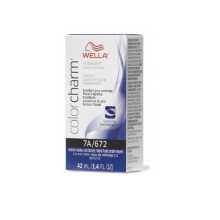 (7A/672) Wella 7A Medium Smokey Ash Blonde Color Charm Permanent Haircolor & Developer (Vol. 20)