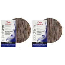 (5AA - pack of 2) Wella 7A Medium Smokey Ash Blonde Color Charm Permanent Haircolor & Developer (Vol. 20)