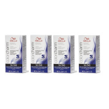 (9A/940 - pack of 4) Wella 7A Medium Smokey Ash Blonde Color Charm Permanent Haircolor & Developer (Vol. 20)
