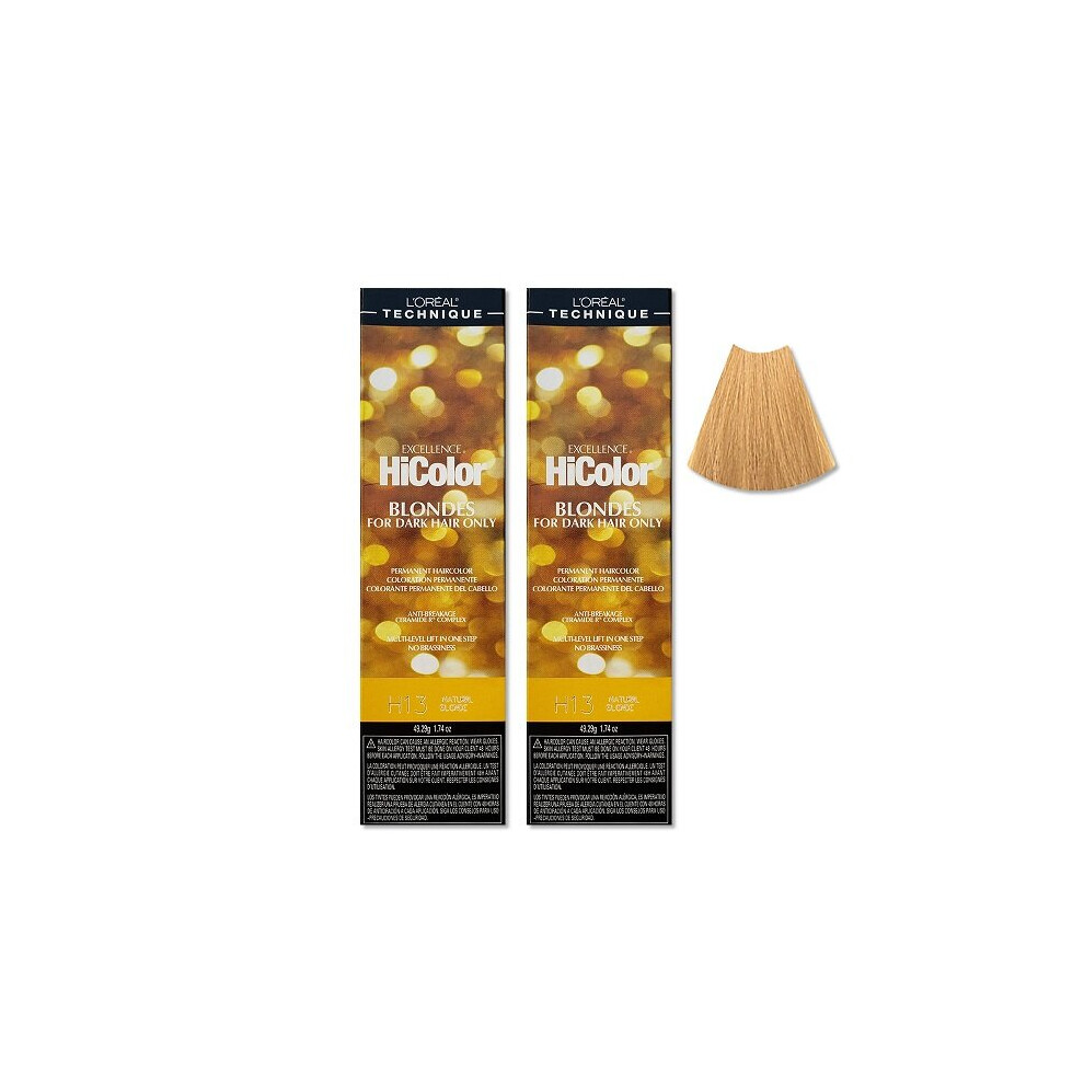 L’oréal Paris (H13 - (2Pks)) L'oreal National Blonde H13 Excellence Hicolor Blondes For Dark Hair Only Multicoloured