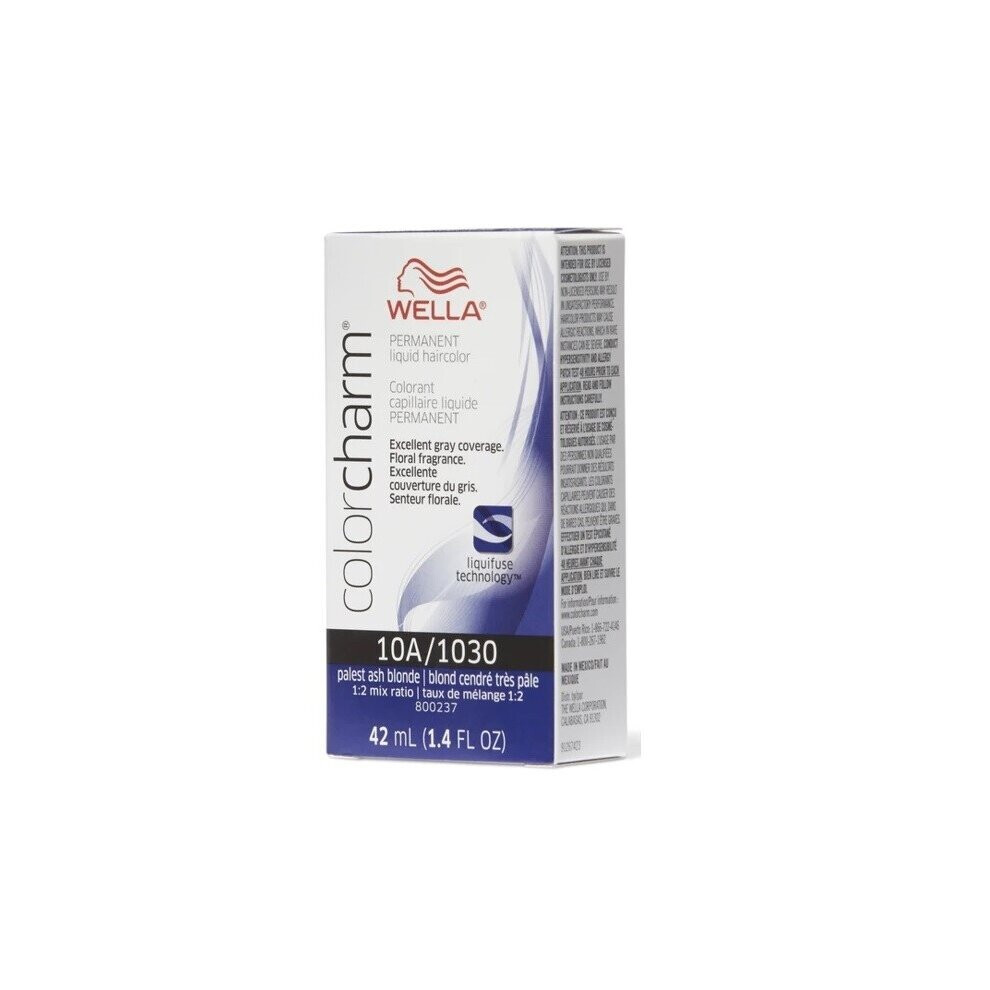 Wella Multicoloured (10A) 6Aa Dark Blonde Intense Ash Color Charm Permanent Liquid Haircolor