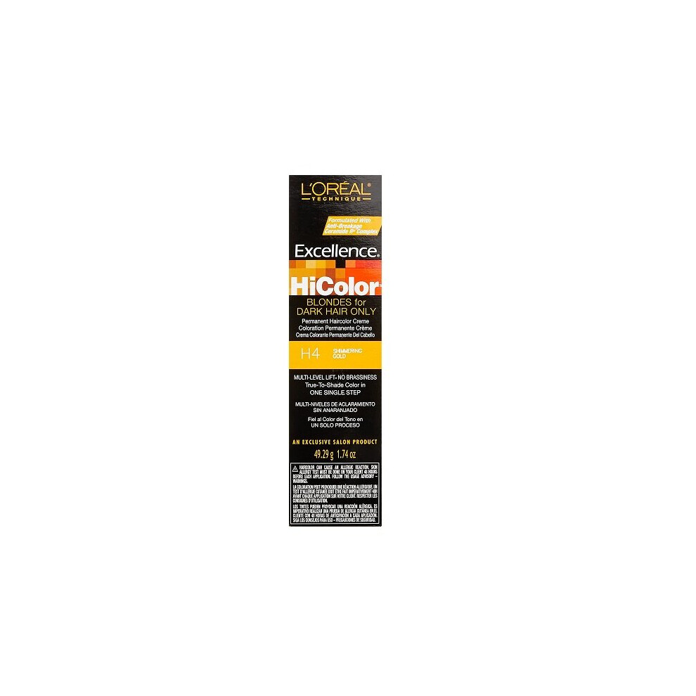 L’oréal Paris (H4 Shimmering Gold) H4 Shimmering Gold L'oreal Excellence Hicolor Blondes For Dark Hair Only Gold,Multicoloured