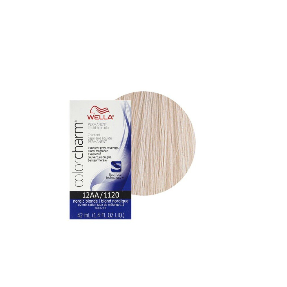 Wella (12Aa) 6Aa Dark Blonde Intense Ash Color Charm Permanent Liquid Haircolor Multicoloured