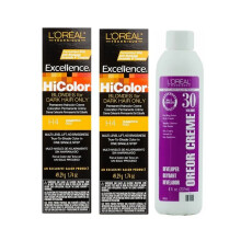 (H4(2)+Dev(Vol.30)8oz) H4 Shimmering Gold L'Oreal Excellence HiColor BLONDES For Dark Hair Only