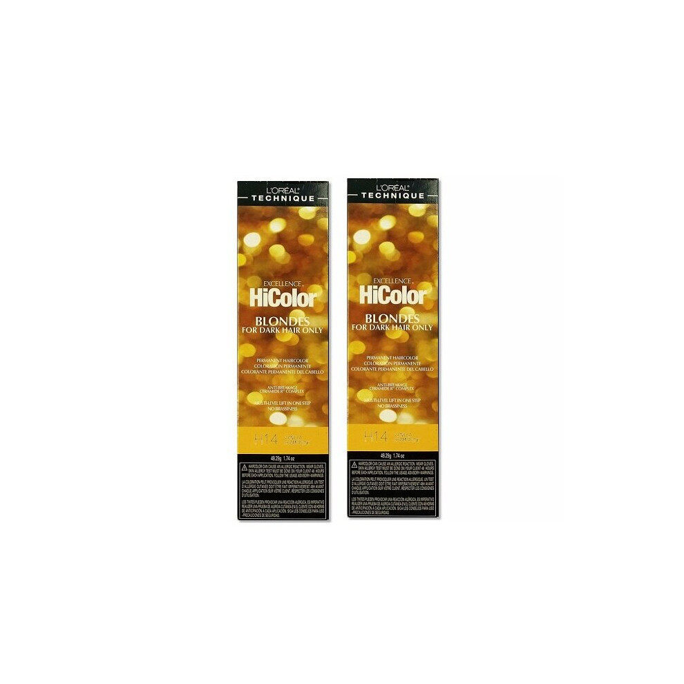 L’oréal Paris (H14 - (2Pks)) H14 Vanilla Champagne L'oreal Excellence Hicolor Blondes For Dark Hair Only White,Multicoloured