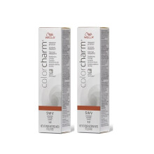 (5WV (Gel) - 2pcs) Wella Color Charm 5WV Cinnamon Permanent Gel Haircolor