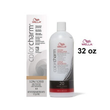 (12N+Dev(Vol.20)32oz) Wella Color Charm 12N/1200 High Lift Blonde Permanent Gel Haircolor
