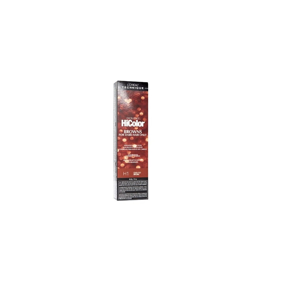 New L’oréal Paris (H1 Coolest Brown) H1 Coolest Brown L'oreal Excellence Hicolor Browns For Dark Hair Only Brown,Multicoloured