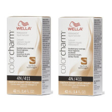 (4N - (2pks)) Wella 4N Medium Brown Color Charm Permanent Liquid Haircolor