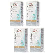 (T15 Pack of 4) Wella Color Charm T27 Medium Beige Blonde Permanent Hair Toner