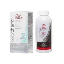 (T28 & Dev (Vol. 20) 3.6oz) Wella Color Charm T14 Pale Ash Blonde Permanent Liquid Hair Toner