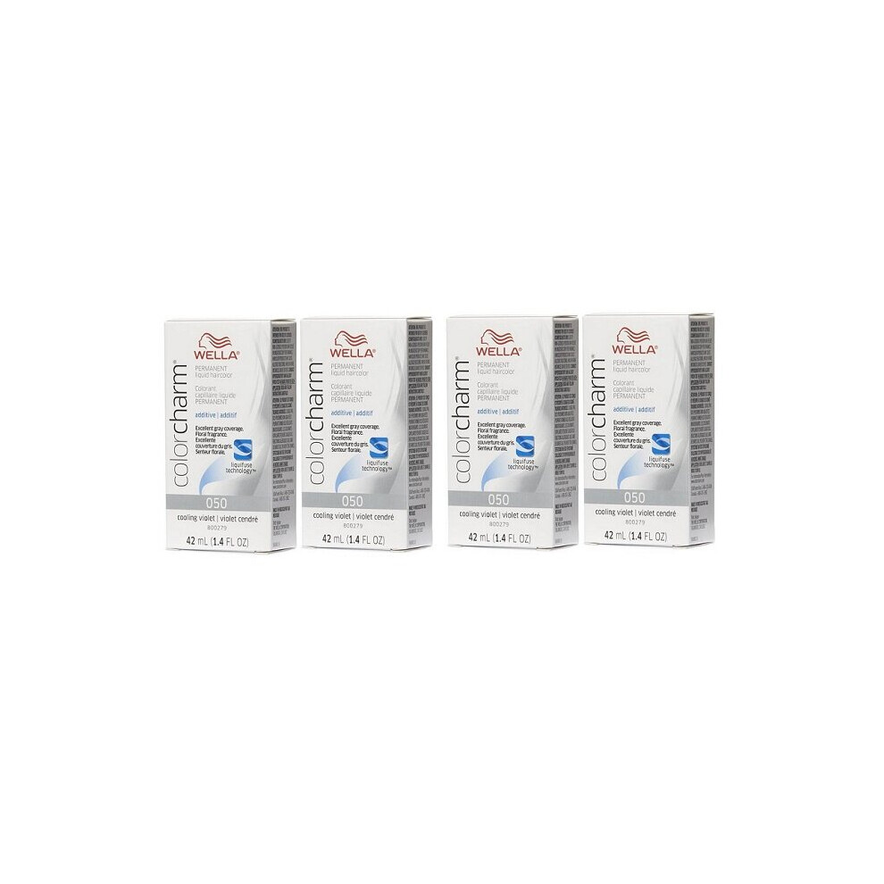 (O50 Pack of 4) Wella Color Charm T14 Pale Ash Blonde Permanent Liquid Hair Toner-image-OPC-P7H26W6-NEW