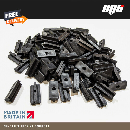 400 Composite Decking Clips Hidden Fixings T-clips Plastic Fasteners 1