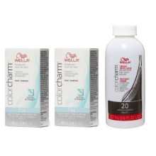(T14+T14+Dev (Vol. 20) 3.6oz) Wella Color Charm T14 Pale Ash Blonde Permanent Liquid Hair Toner