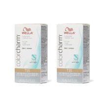 (T15 + T15) Wella Color Charm T14 Pale Ash Blonde Permanent Liquid Hair Toner
