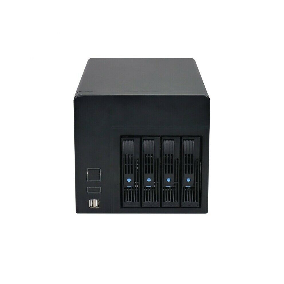 ITX NAS Storage Server Chassis Hot Swap Plug IPFS 4 Bay Embed PSU Case