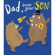 Dad From Son Father's Day Card Cute Embossed Range Greeting Cards