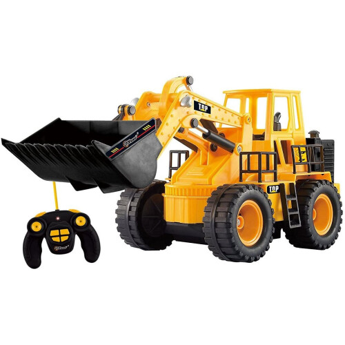 Top Race Remote Control RC Construction Bulldozer Toy Tractor Truck