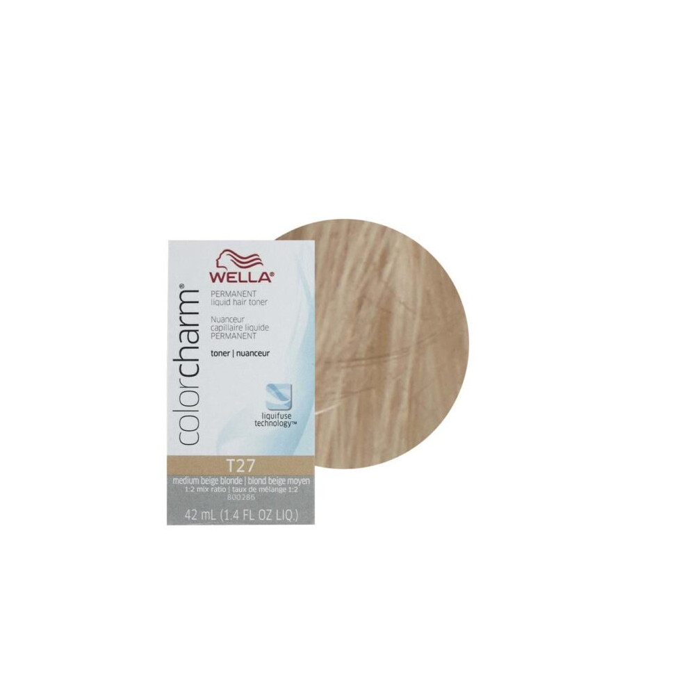 (T27 ONLY) Wella Color Charm T10 Pale Blonde Permanent Liquid Hair Toner-image-OPC-P7H26JR-NEW