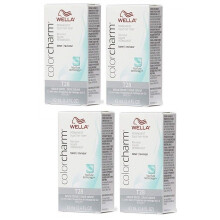 (T28 Pack of 4) Wella Color Charm T11 Lightest Beige Blonde Permanent Liquid Hair Toner