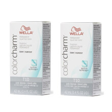 (T10 - pack of 2) Wella Color Charm T10 Pale Blonde Permanent Liquid Hair Toner