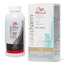 (T15 & Dev (Vol. 20) 3.6oz) Wella Color Charm T11 Lightest Beige Blonde Permanent Liquid Hair Toner