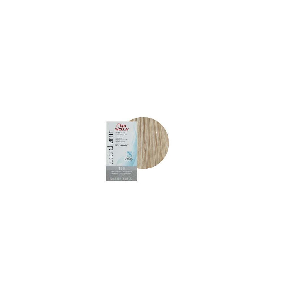 Wella (T28 Only) Color Charm T28 Natural Blonde Permanent Liquid Hair Toner