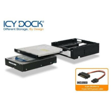 ICY Dock MB343SPO 3.5" SATA HDD Ultra Slim ODD Bay to 5.25" Mount