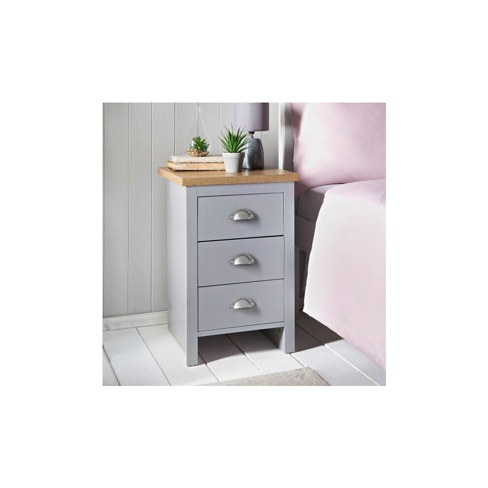 Fabulous Millbrook 3 Bedside Drawer Store Away all of Your Clothes - Grey