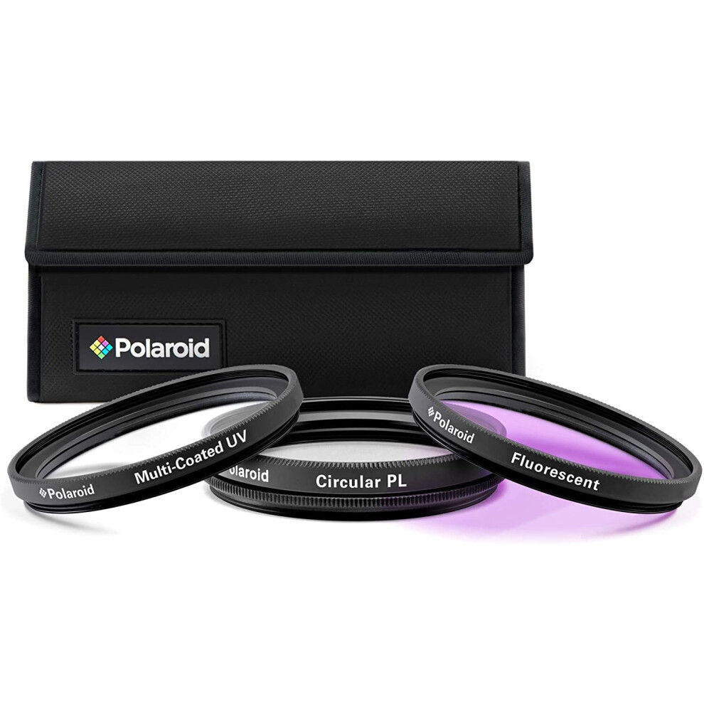 (52mm) Polaroid 3-piece Camera Lens Filter Kit