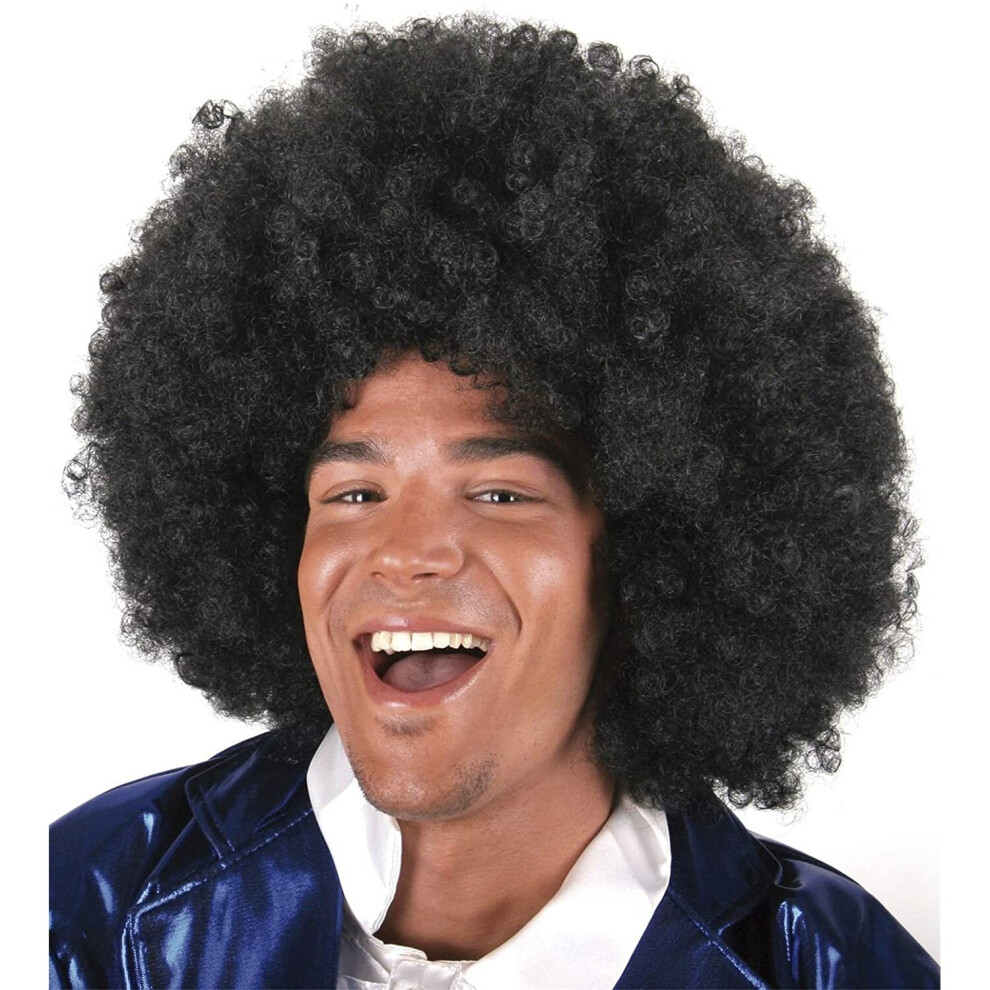 SHATCHI Jumbo Large Afro Black Big Hair Wig 70s 80s Fancy Dress Celebration Party Supply Mega Huge on OnBuy