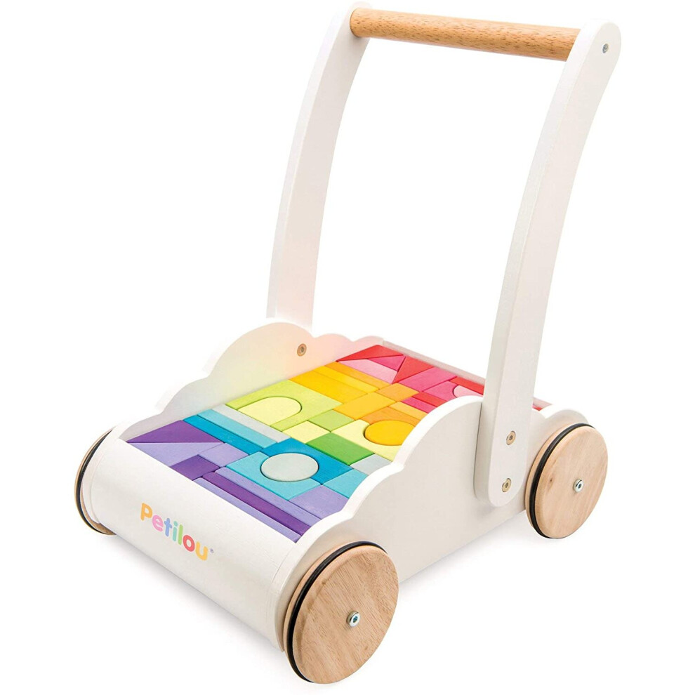 Petilou Wooden Educational Rainbow Cloud Walker Toy For Toddlers And Babies | Suitable For A Boy Or Girl 1 Year Old + Le Toy Van